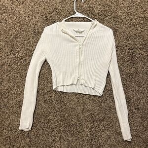 H&M Cream Ribbed Crop Top